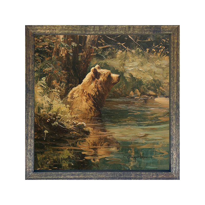 Brown Bear Relaxing in the Water