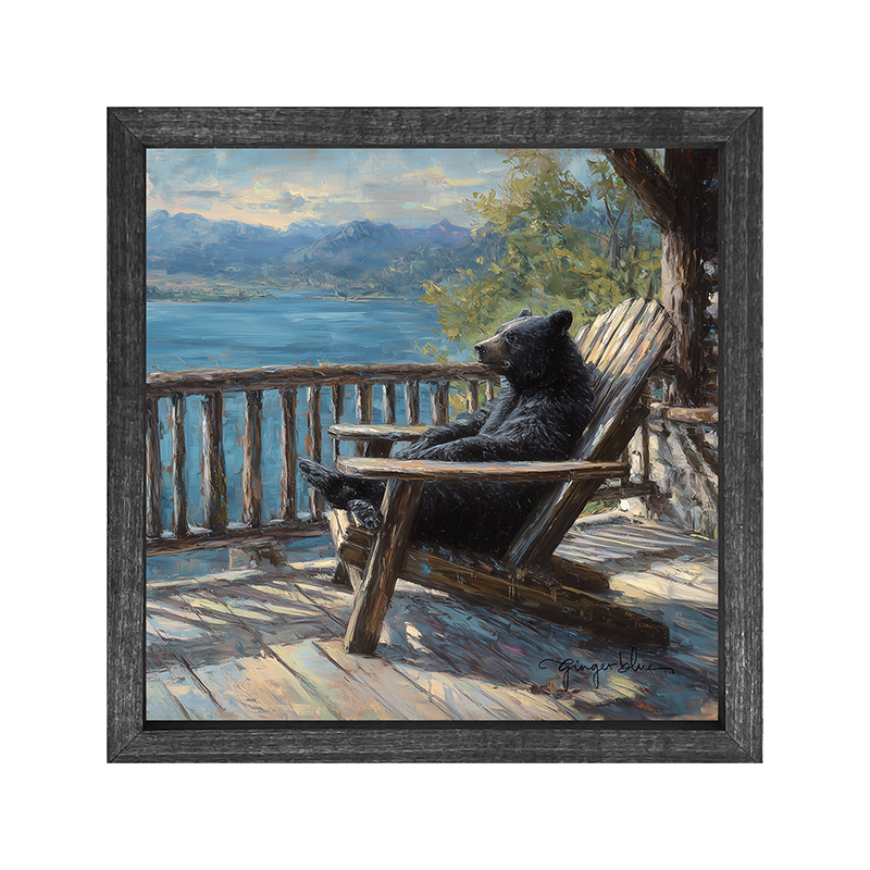 Bear Enjoying the Day on Porch