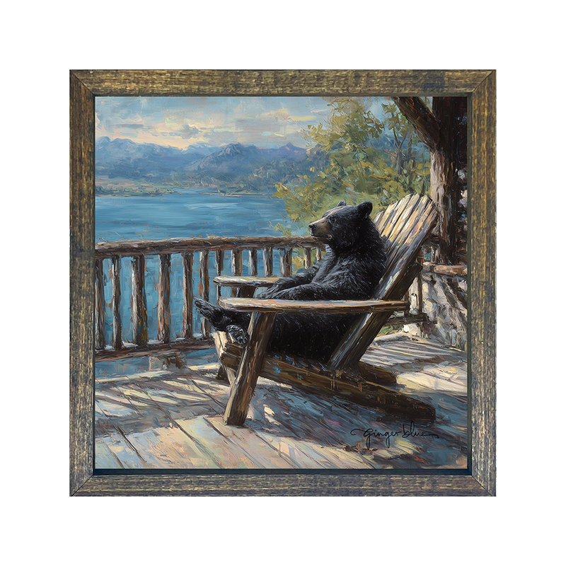 Bear Enjoying the Day on Porch
