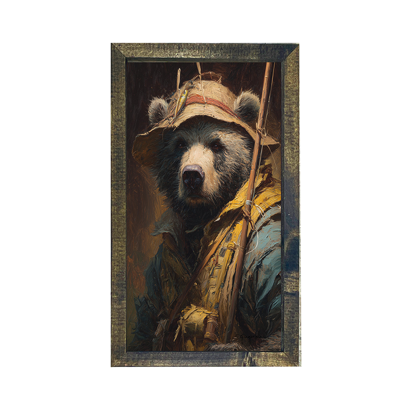 Fishing Bear Portrait - Vertical Frame