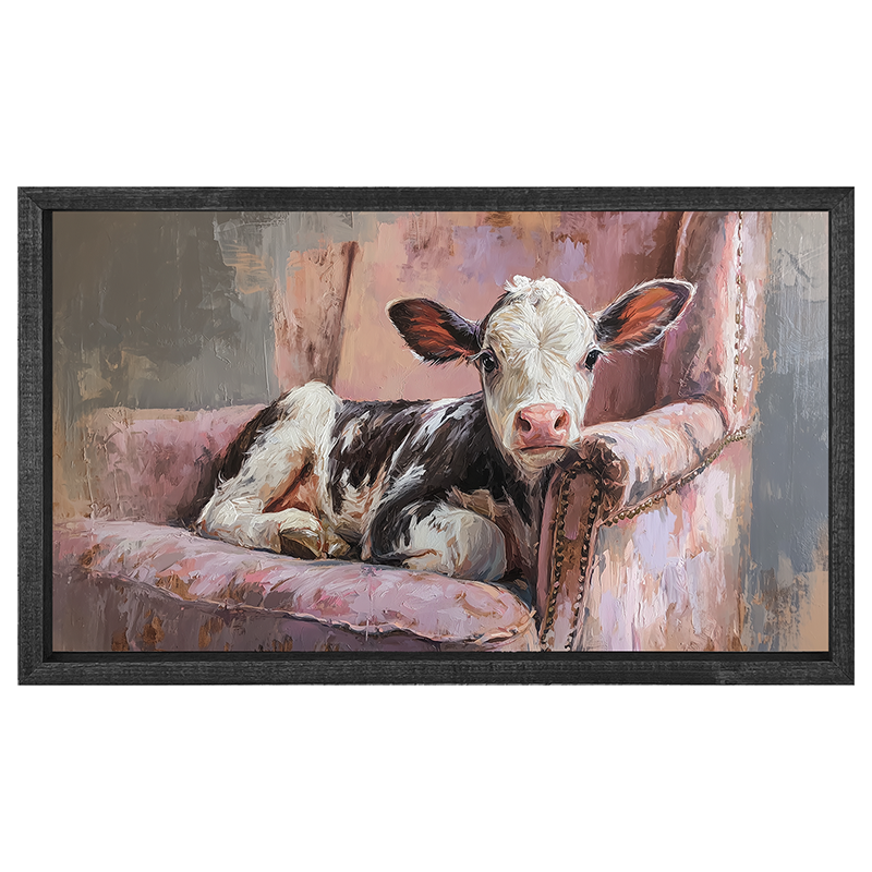 Armchair with Cow - Horizontal Frame