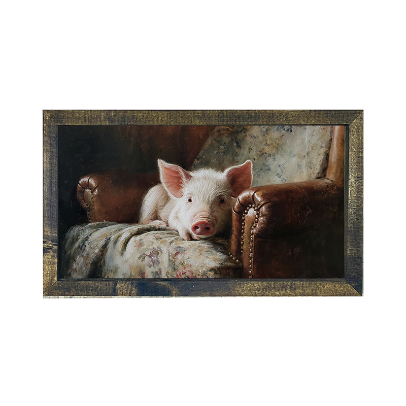 Armchair with Pig - Horizontal Frame