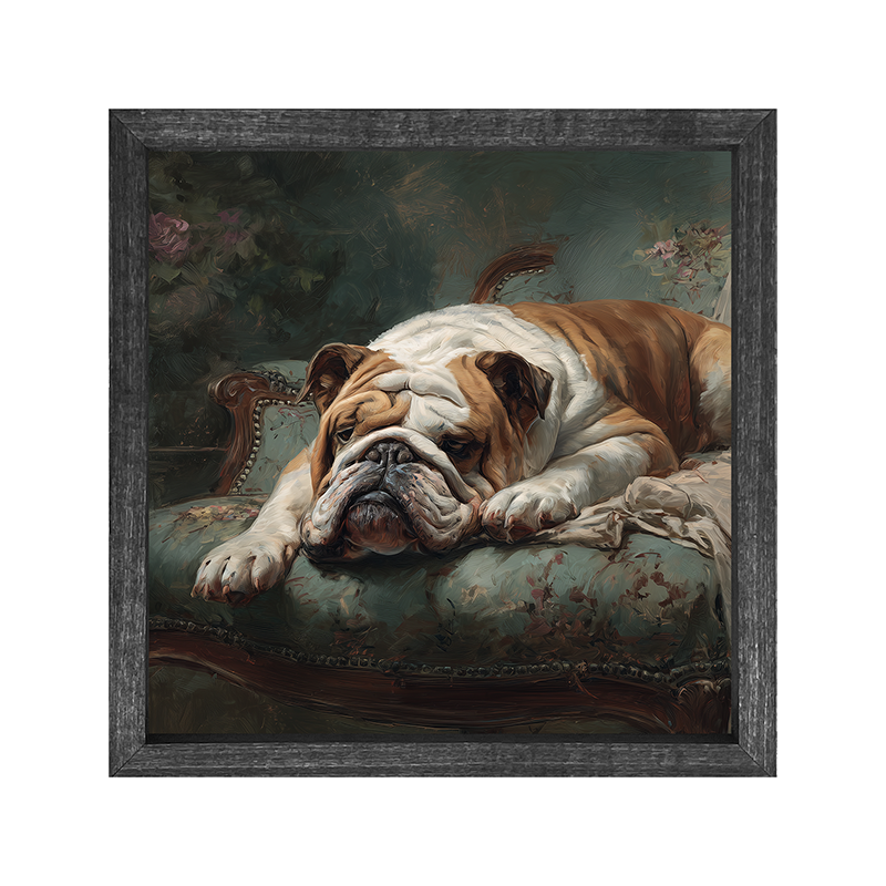 Armchair with Bulldog