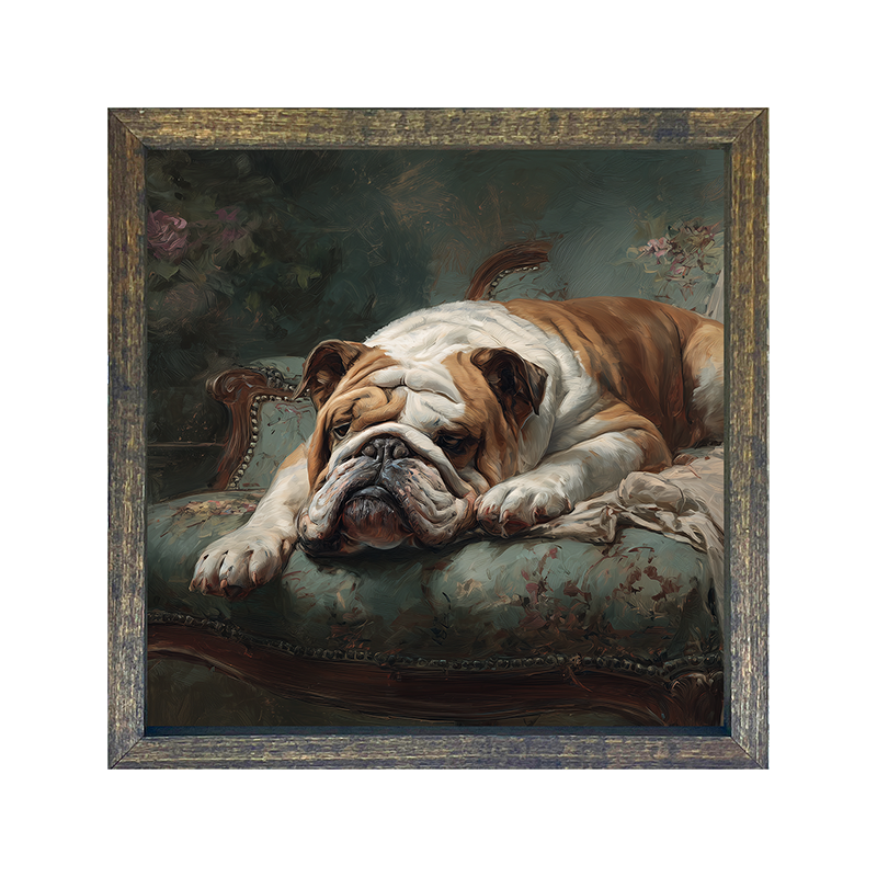 Armchair with Bulldog
