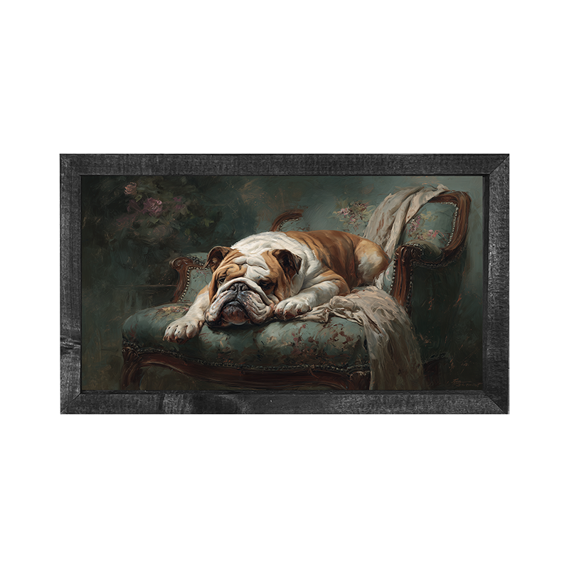Armchair with Bulldog - Horizontal Frame