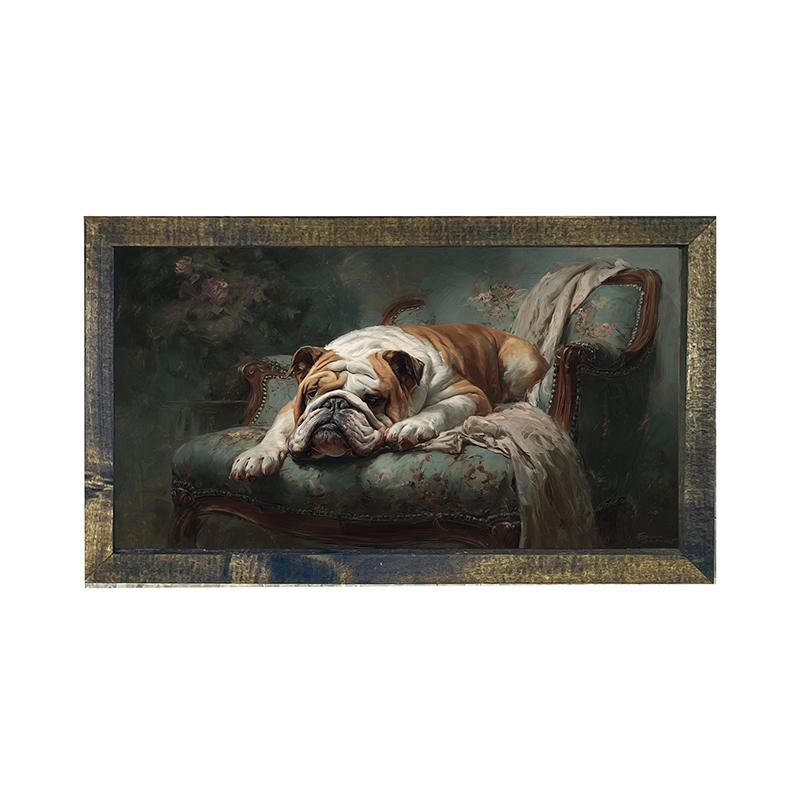 Armchair with Bulldog - Horizontal Frame