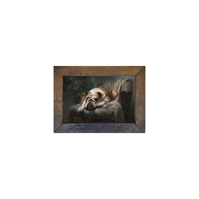 Armchair with Bulldog - Horizontal Frame