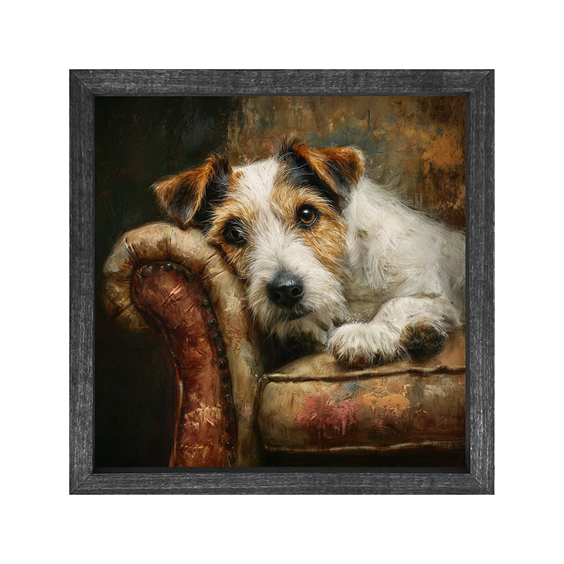 Armchair with Jack Russell