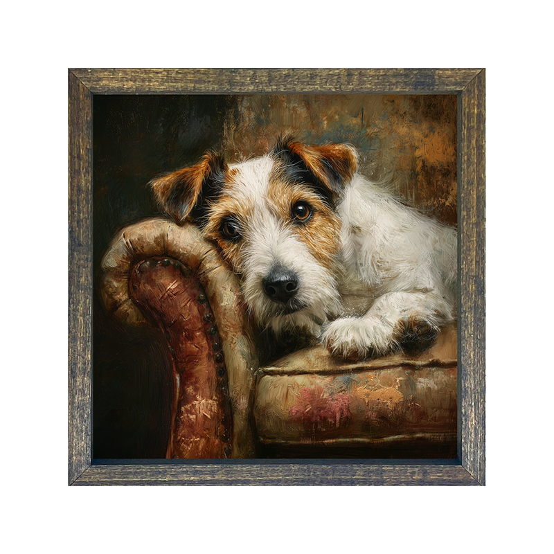 Armchair with Jack Russell
