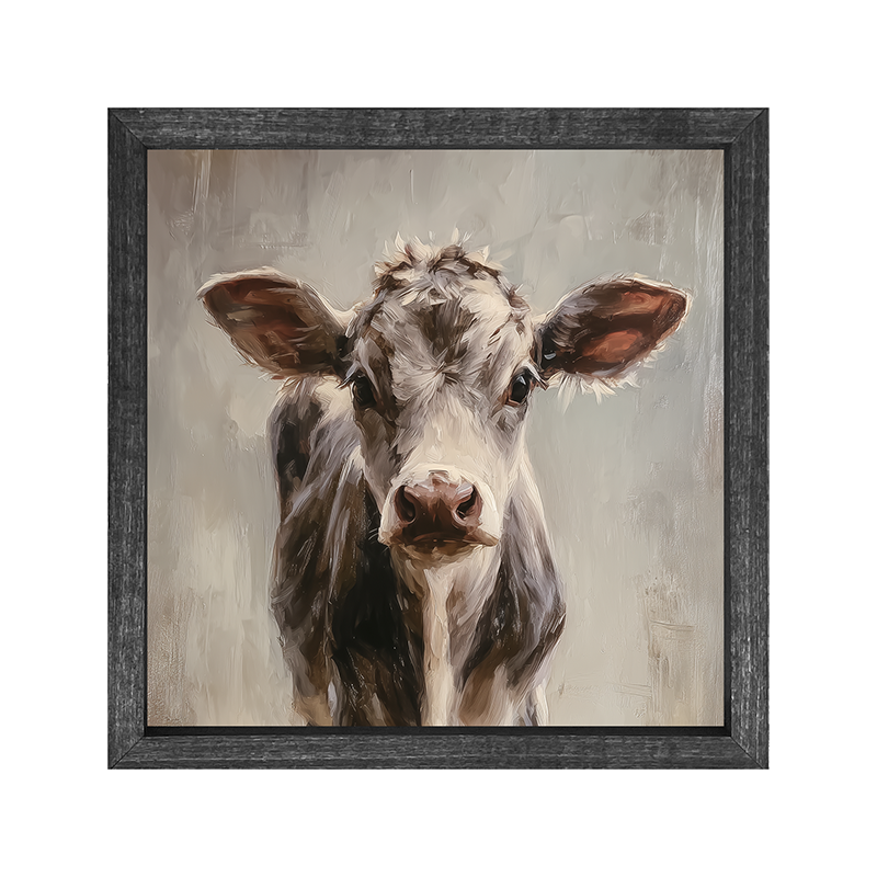 Farm Life Portrait - Calf - Square Frame