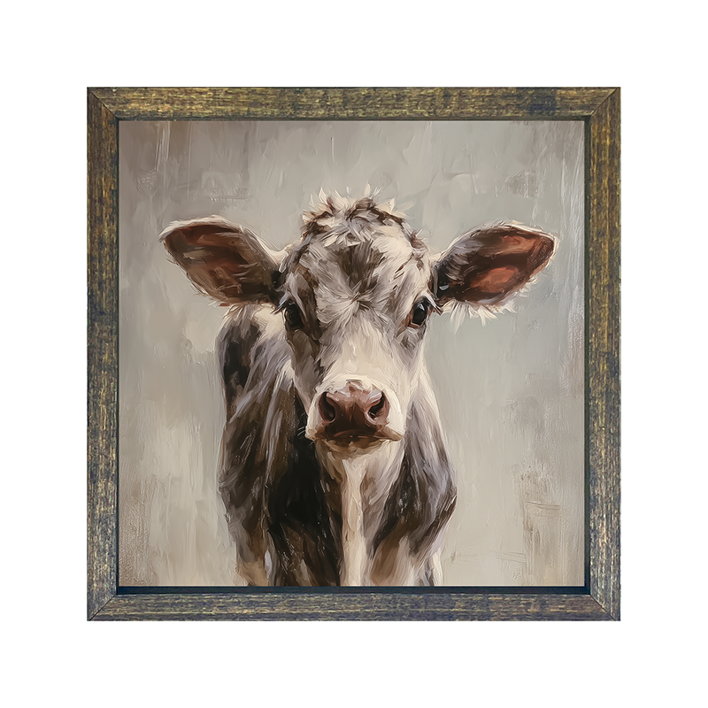 Farm Life Portrait - Calf - Square Frame