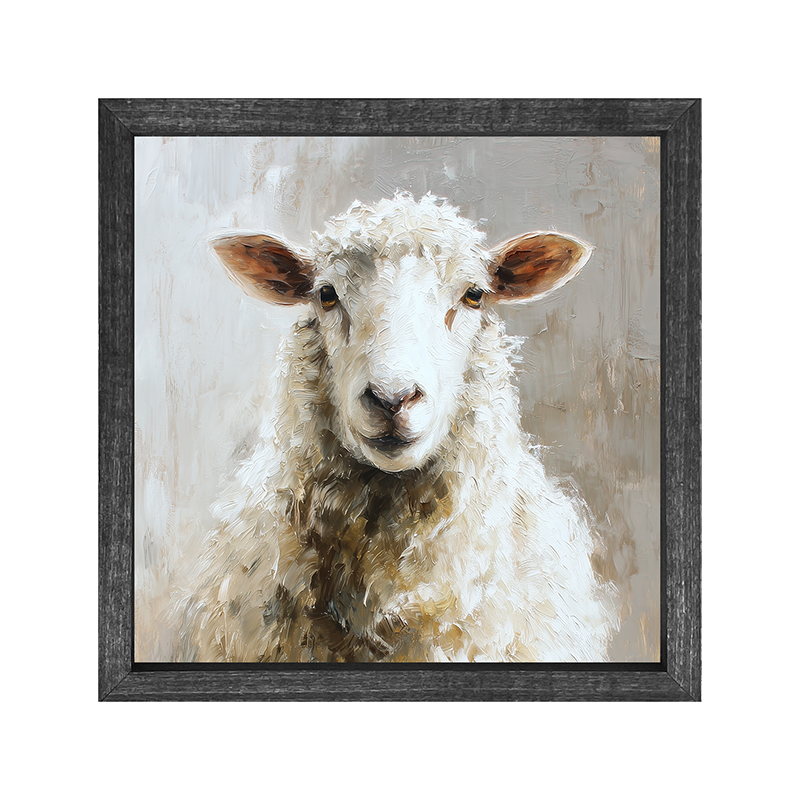Farm Life Portrait - Sheep - Square Frame
