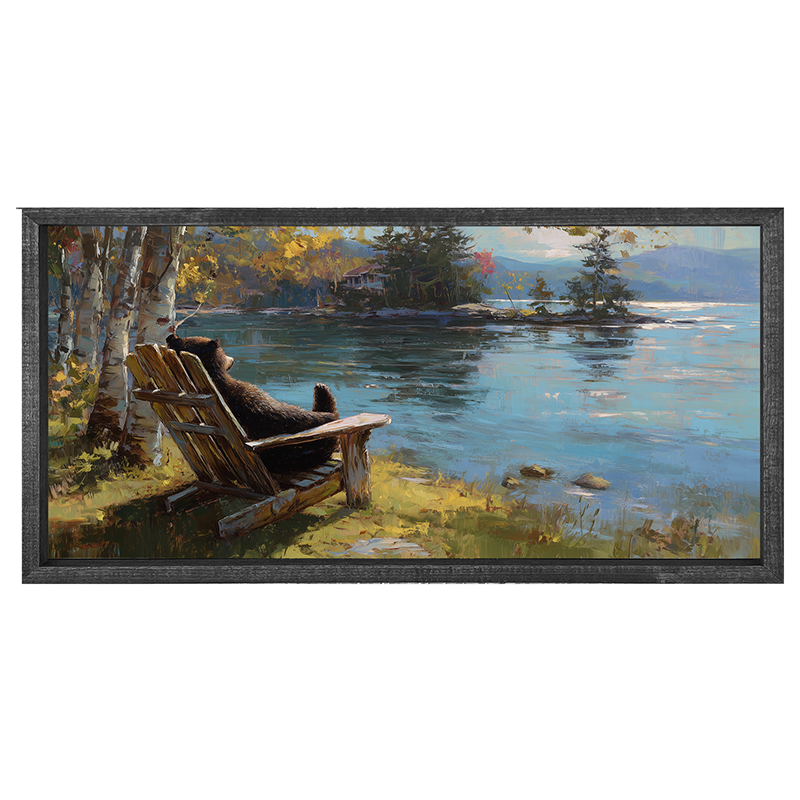 Adirondack Bear at the Lake - Horizontal Frame