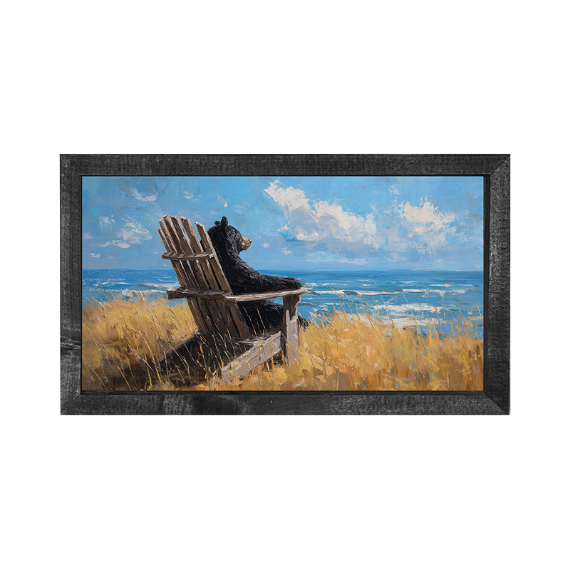 Adirondack Bear at the Beach - Horizontal Frame
