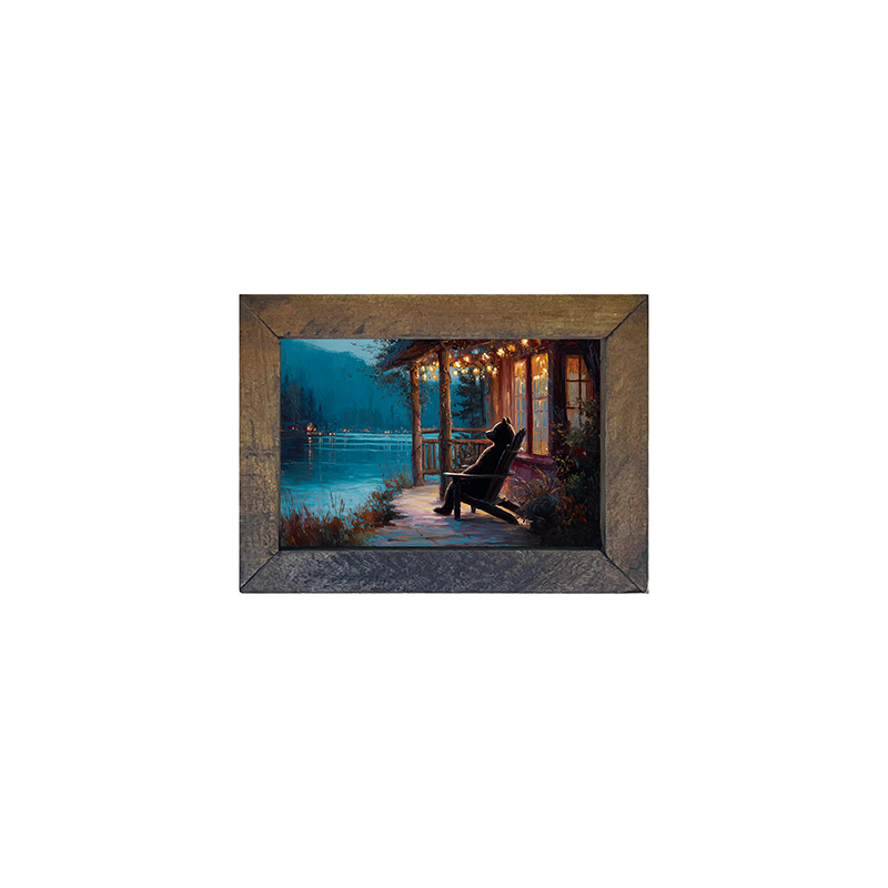Adirondack Bear enjoying the Evening - Horizontal Frame