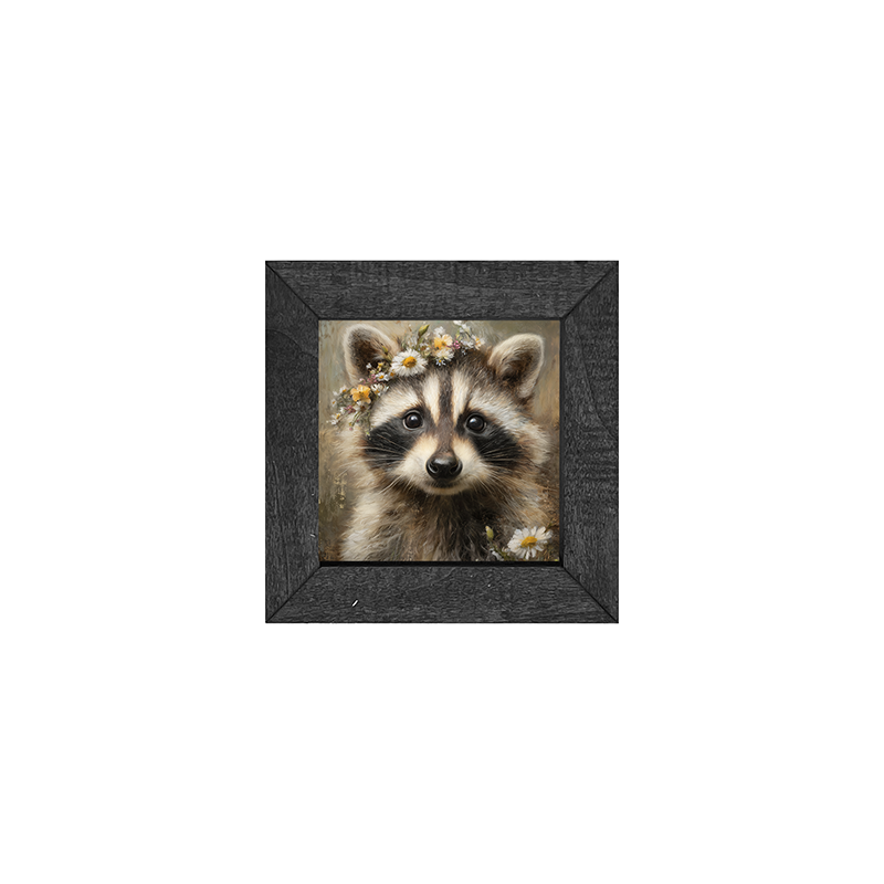 Spring Season Raccoon - Square Frame