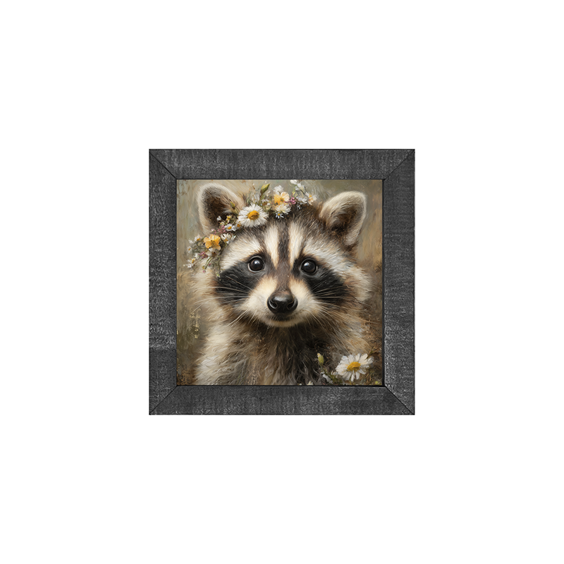 Spring Season Raccoon - Square Frame