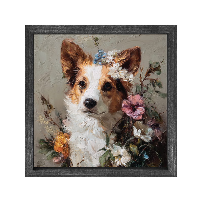 Spring Season Corgi - Square Frame