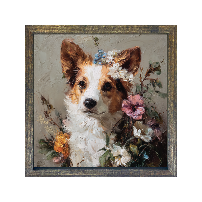 Spring Season Corgi - Square Frame