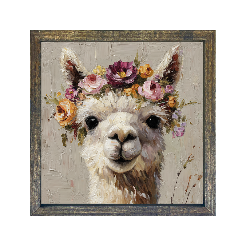 Spring Season Alpaca - Square Frame