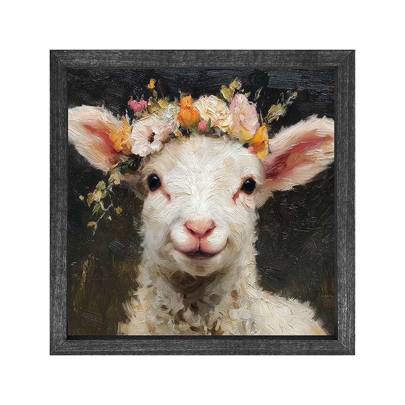 Spring Season Lamb - Square Frame