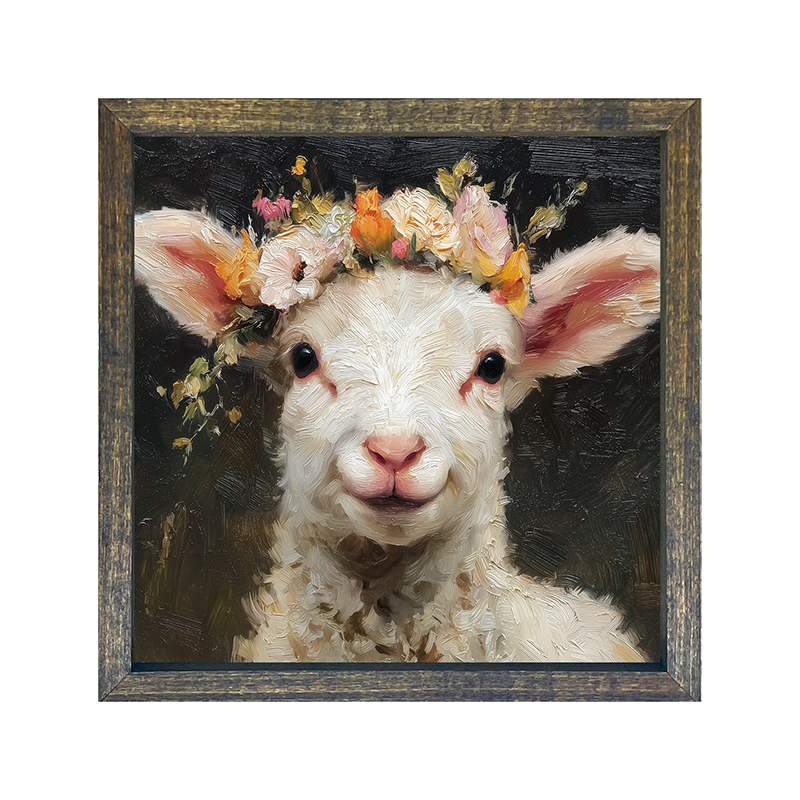 Spring Season Lamb - Square Frame