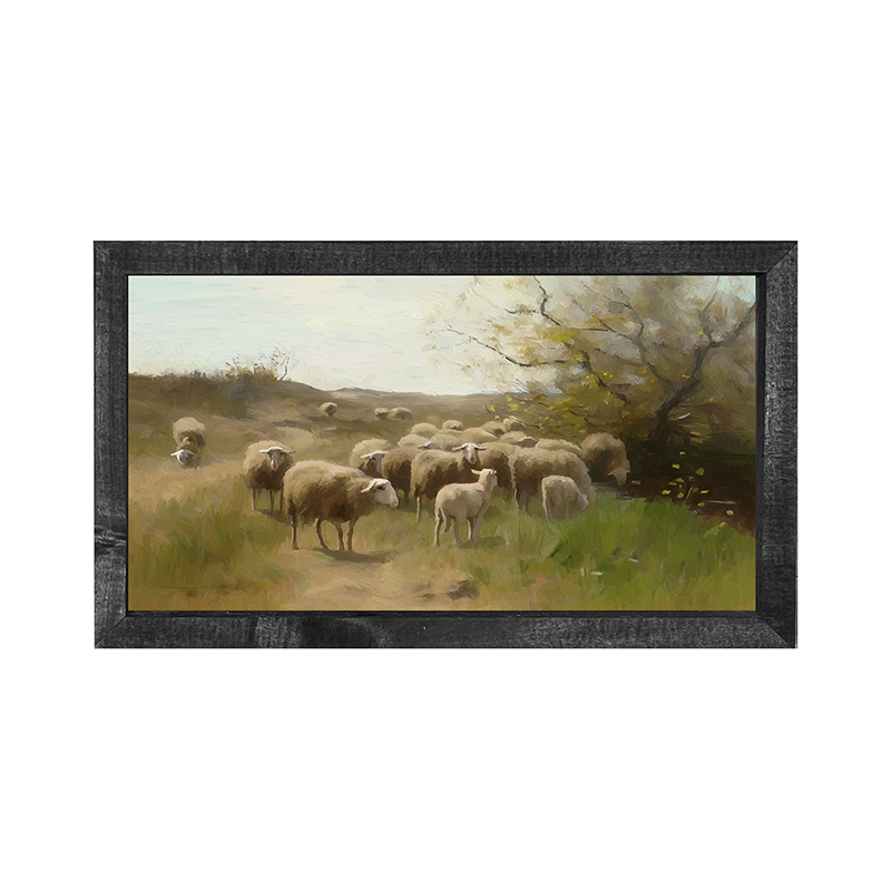 Vintage Grazing Sheep