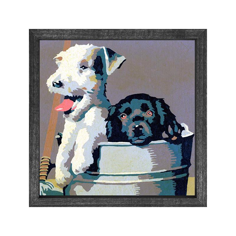 Dogs in washtub