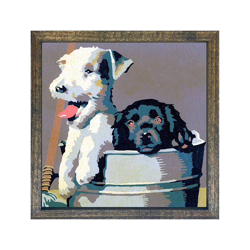 Dogs in washtub