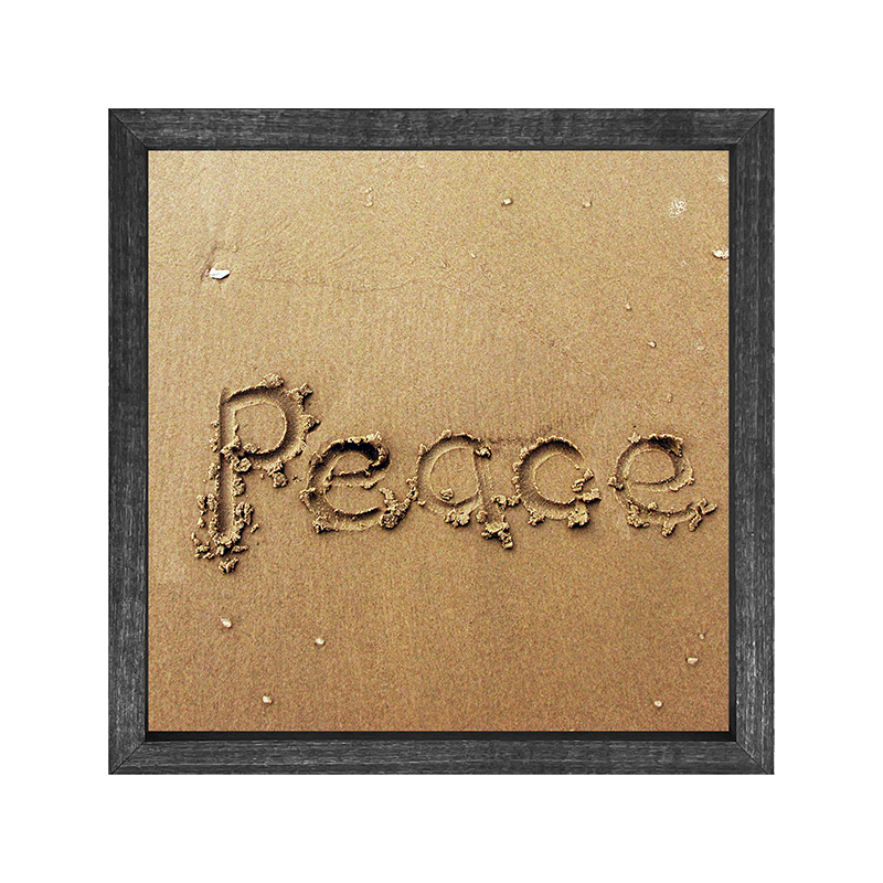 Peace written in  the sand