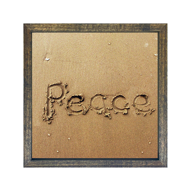 Peace written in  the sand