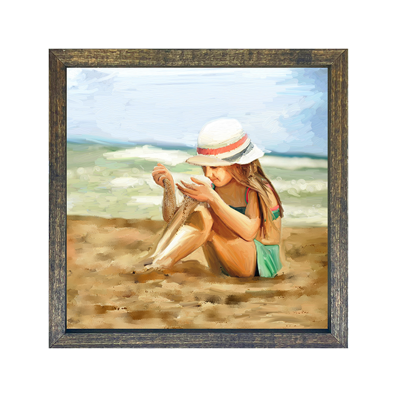 Girl Playing in the sand