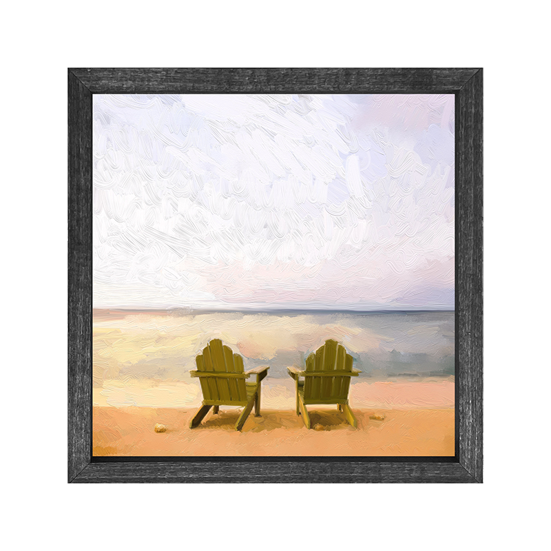 Adirondack chairs on the beach