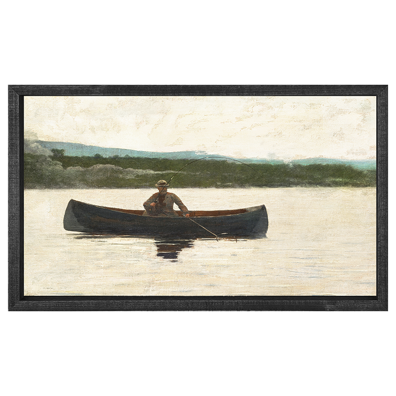 Vintage-Canoe Fishing