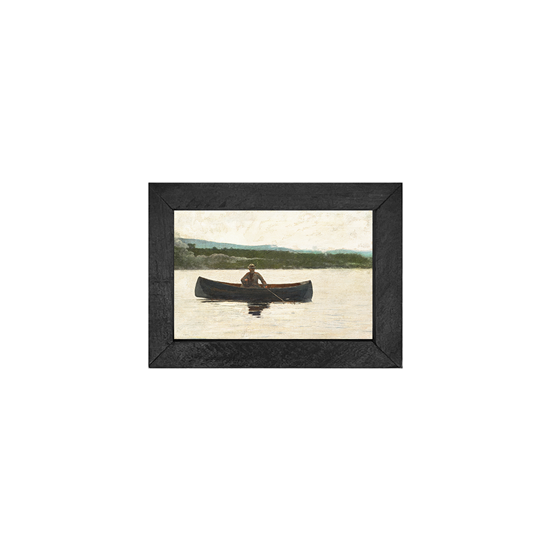 Vintage-Canoe Fishing