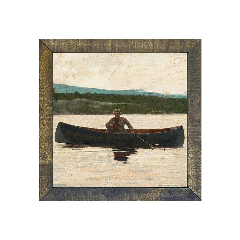 Vintage Canoe Fishing