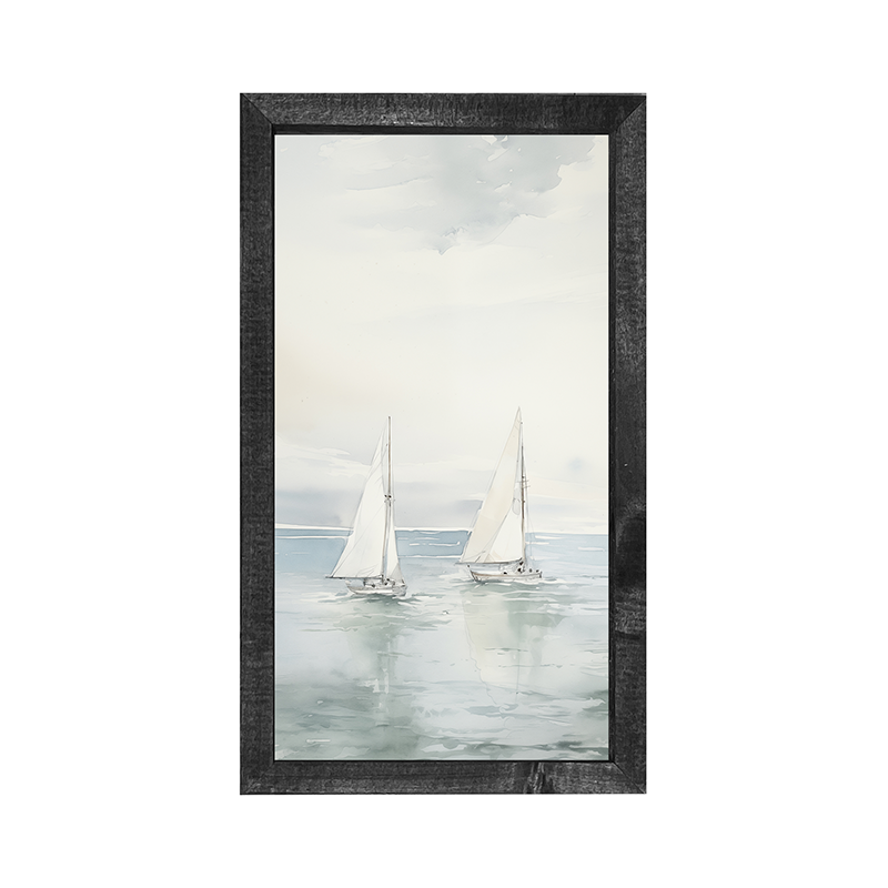 Two Sailboats - Vertical Frame