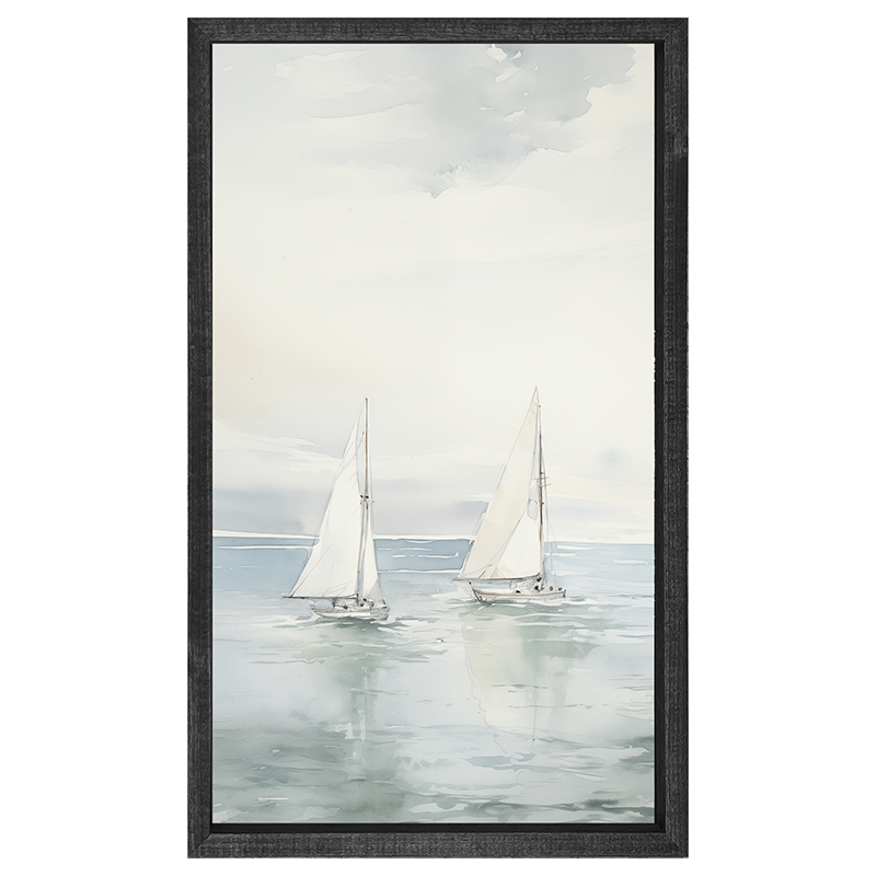 Two Sailboats - Vertical Frame