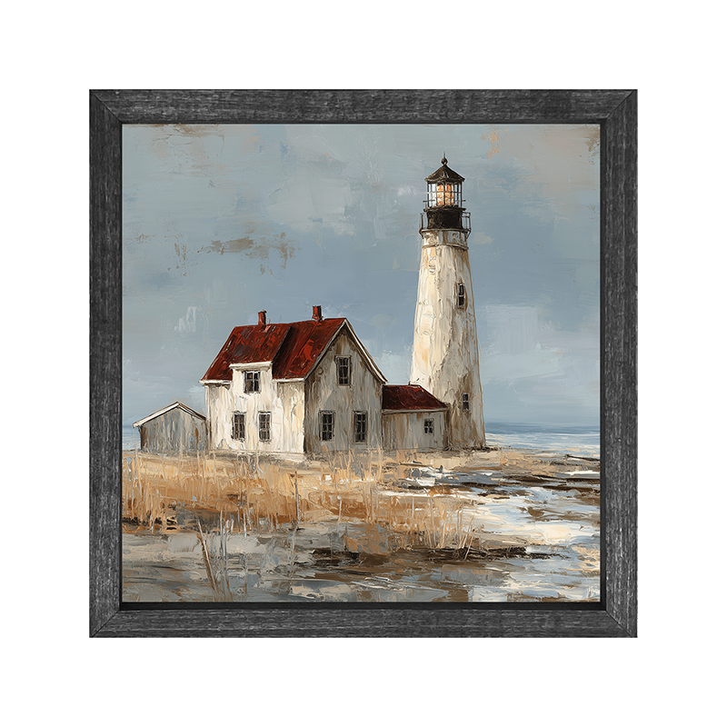 Coastal Island - Lighthouse with Red Roof