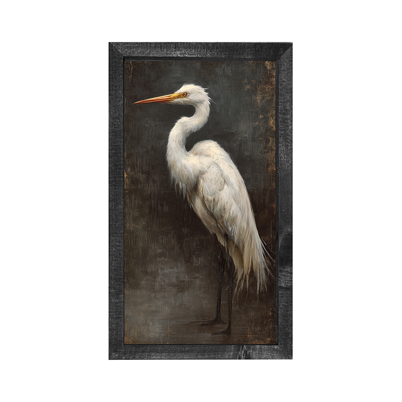 Beach Bird - White Pelican - Vertical Frame