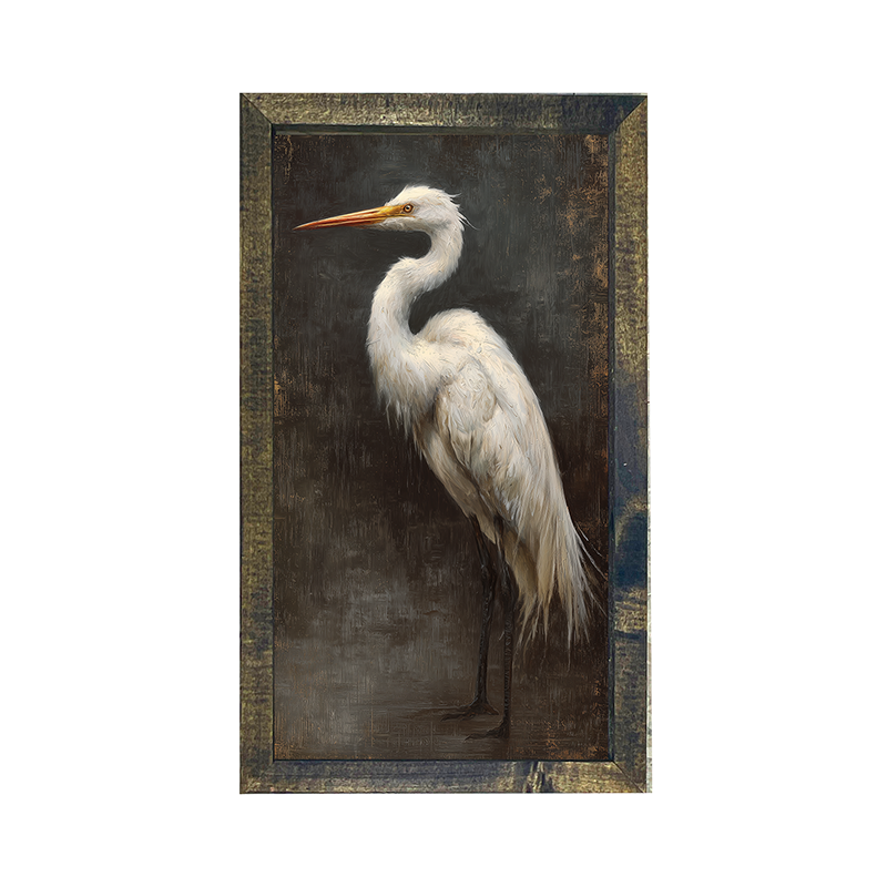 Beach Bird - White Pelican - Vertical Frame