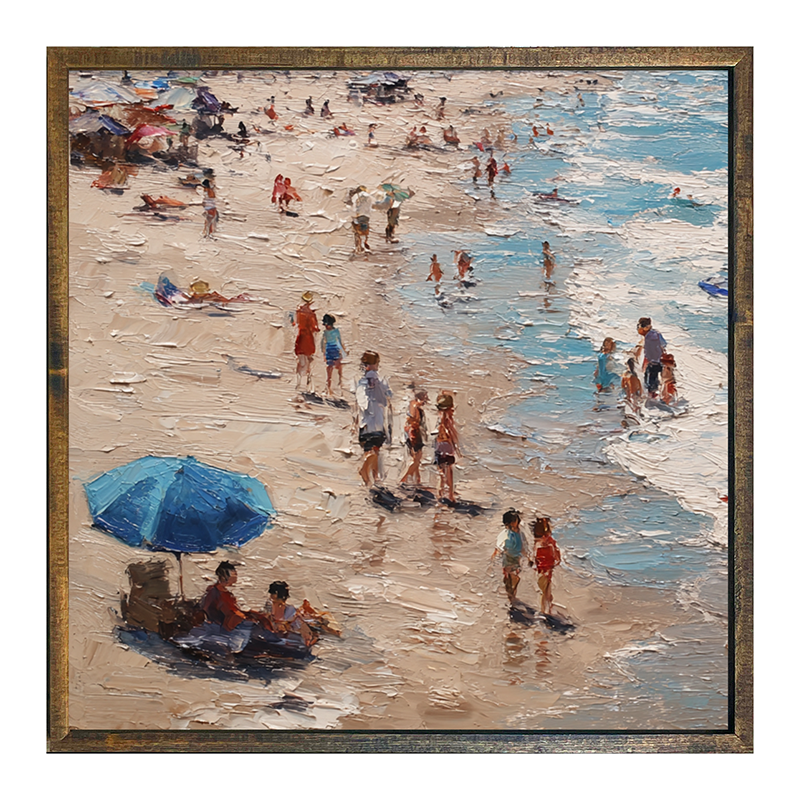 Beach Time - Blue Umbrella