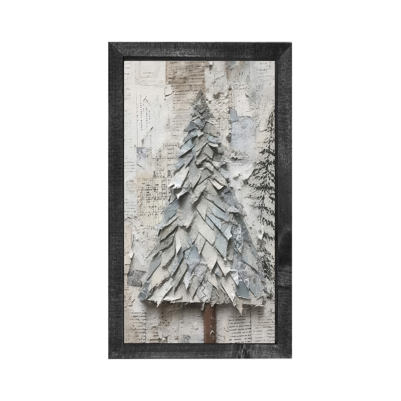 Paper-style Christmas Tree 7 - Vertical Frame