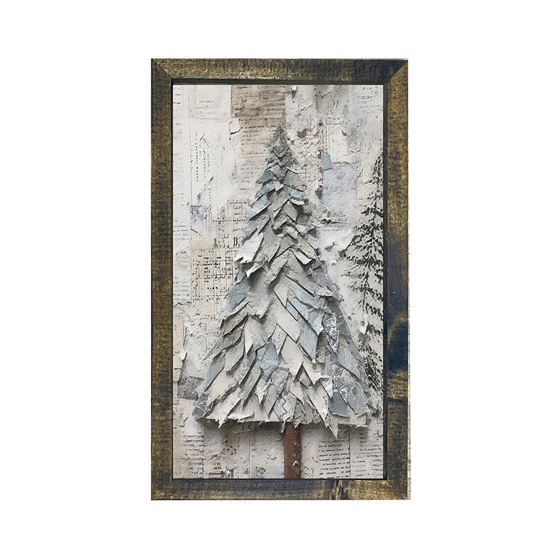 Paper-style Christmas Tree 7 - Vertical Frame