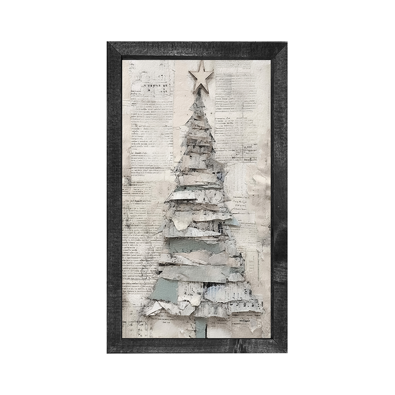 Paper-style Christmas Tree 8 - Vertical Frame