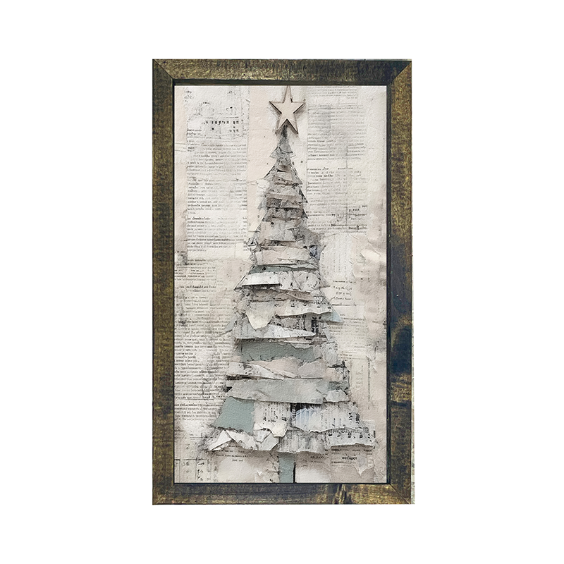 Paper-style Christmas Tree 8 - Vertical Frame