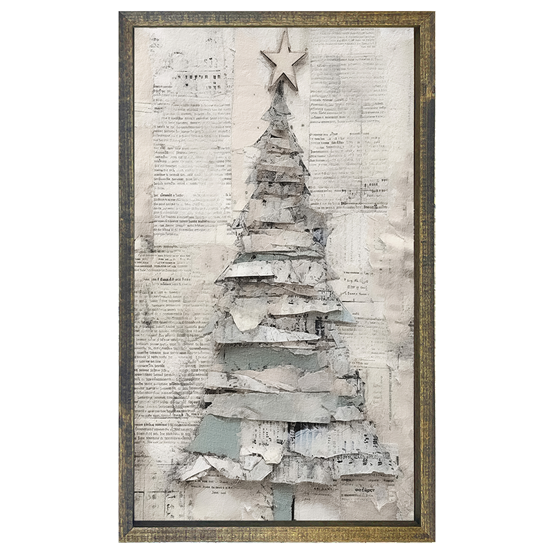 Paper-style Christmas Tree 8 - Vertical Frame