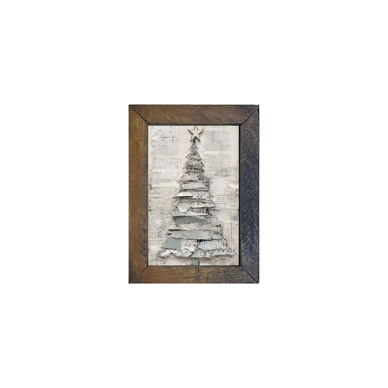 Paper-style Christmas Tree 8 - Vertical Frame