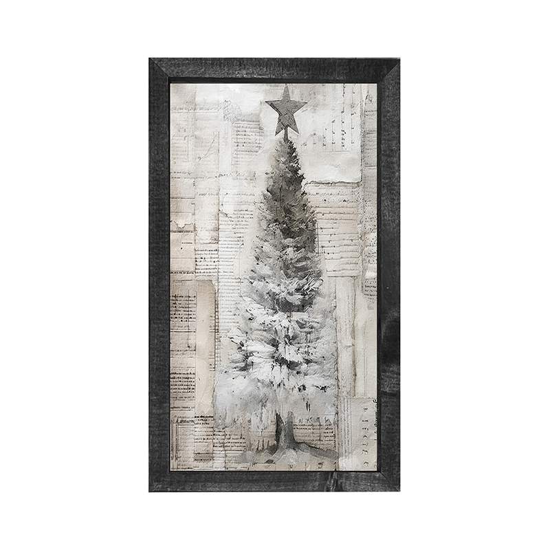 Paper-style Christmas Tree 9 - Vertical Frame