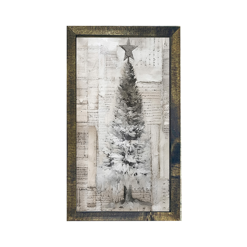 Paper-style Christmas Tree 9 - Vertical Frame